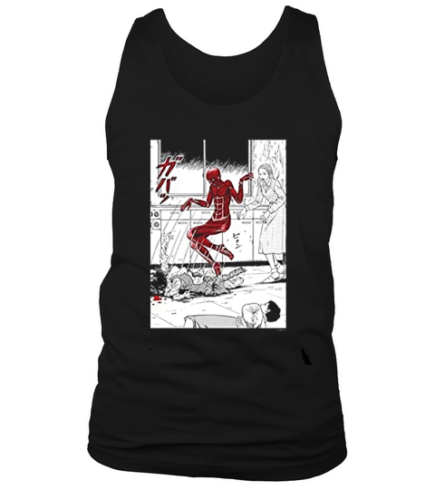Junji Ito Popping Out Of Skin Black White Red Tank Top Unisex