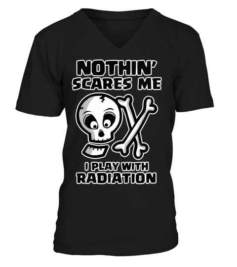Funny Radiology Tech , X Ray Radiation Skeleton Skull T-shirt V-Neck T-shirt