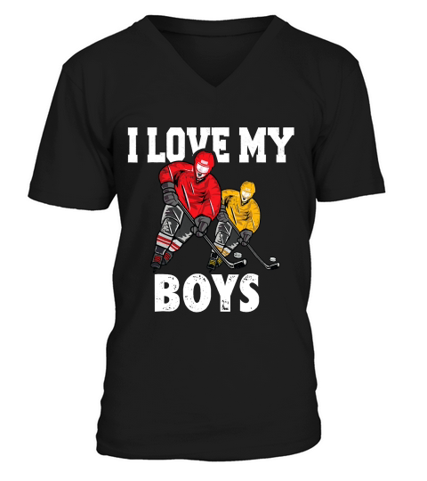 Hockey Shirt Vintage Gifts For Dad And Mom V-Neck T-shirt