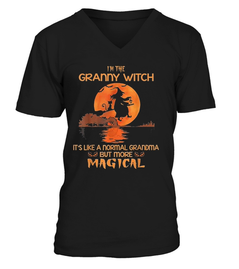 I Am The Granny Like A Normal Grandma Halloween Gifts V-Neck T-shirt