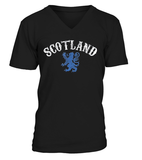 Scotland Scottish United Kingdom Uk Eu Europe Vintage V-Neck T-shirt