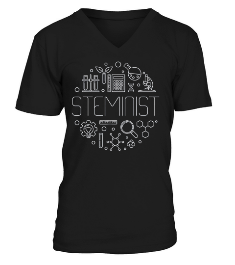 Steminist Science Technology Engineering And Math V-Neck T-shirt