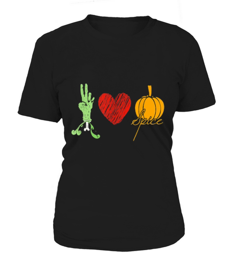 Peace Love Pumpkin Spice Zombie Hand Women's T-Shirt