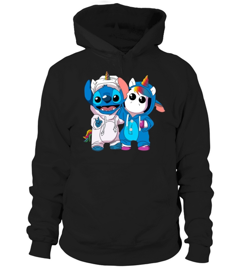 Baby Unicorn And Stitch Hoodie Unisex