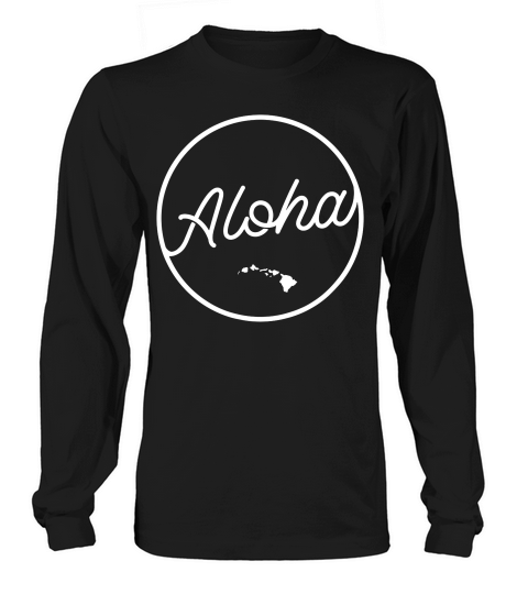 Aloha Hawaiian Islands Logo T-shirt Long sleeved Unisex