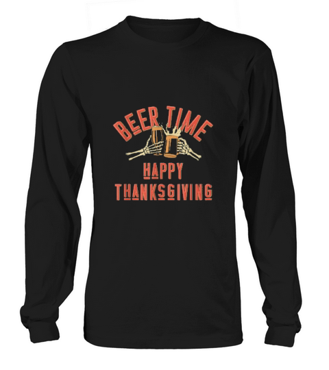 To Beer Or Not To Beer Time Happy Thanksgiving 2020 Vintage Long sleeved Unisex