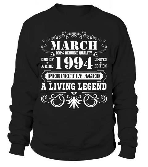 March 1994 Retro Vintage 25th Birthday Decorations T-shirt Sweatshirt Unisex