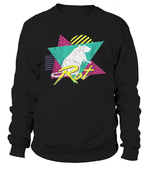 Vintage Retro 80s Or 90s Cool Rat Sweatshirt Unisex