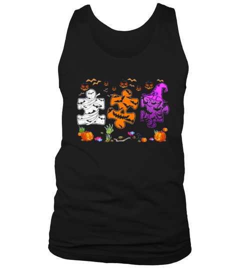 Cute Halloween Puzzle Tank Top Unisex
