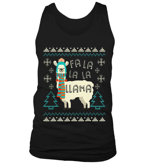 Fa La La La Llama Christmas Sweater Style T-shirt Tank Top Unisex