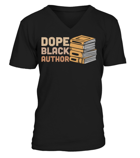 Cool Dope Black Author Writer V-Neck T-shirt