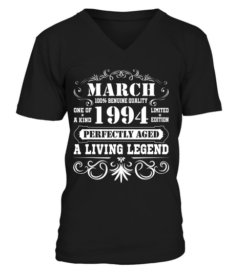 March 1994 Retro Vintage 25th Birthday Decorations T-shirt V-Neck T-shirt
