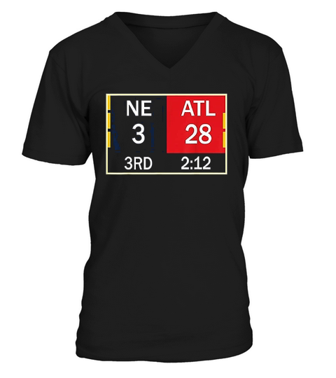 Ne 3 Atl 28 Final  2 Sides 1 Game V-Neck T-shirt