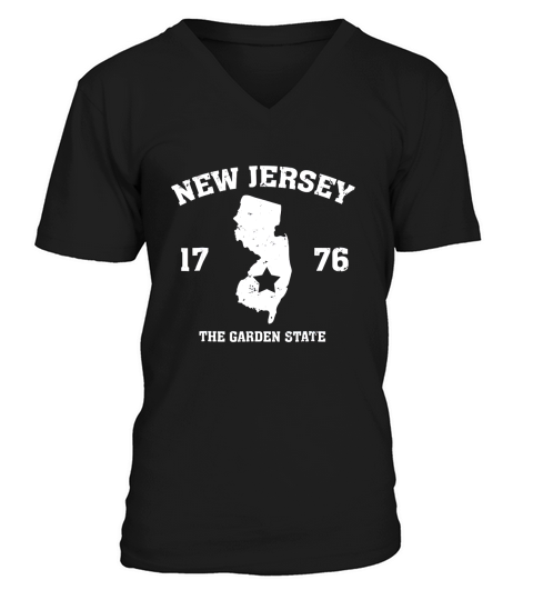 New Jersey The Garden State Vintage  New Jersey Home V-Neck T-shirt