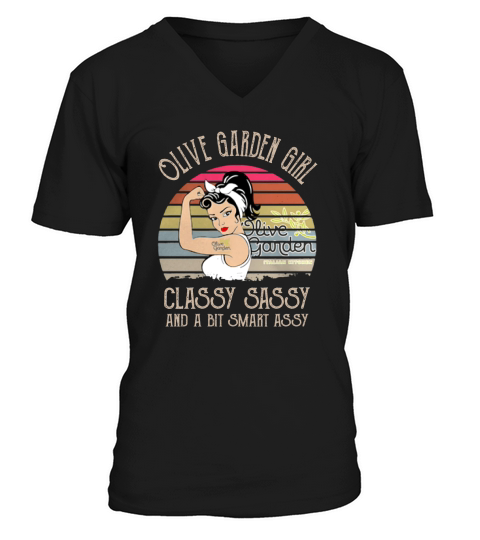 Olive Garden Girl Classy Sassy And A Bit Smart Assy Vintage shirt V-Neck T-shirt
