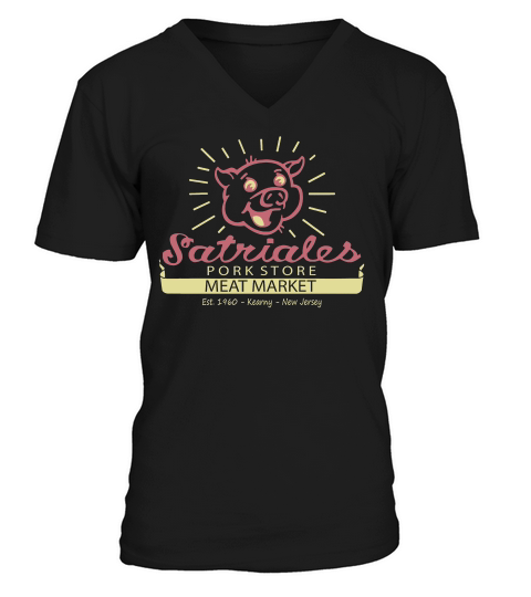 Satriales - Pink Pig Head T-shirt V-Neck T-shirt