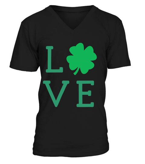 St Patricks Day Shirt Love Shamrock Irish Long Sleeve Tshirt V-Neck T-shirt