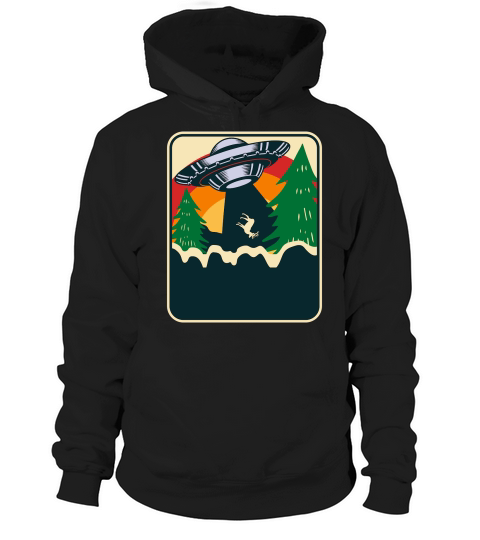 Vintage UFO Alien Deer Hoodie Unisex