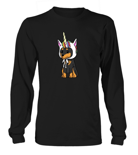 Unicorn Miniature Pinscher Funny Min Pin Dog Shirt Long sleeved Unisex