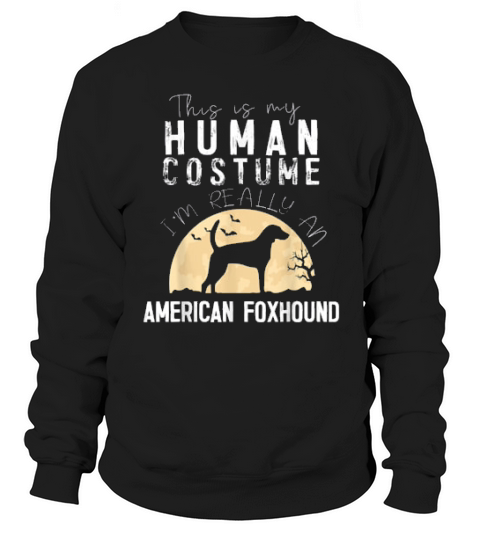 Halloween Human Costume American Foxhound Creepy Horror Sweatshirt Unisex