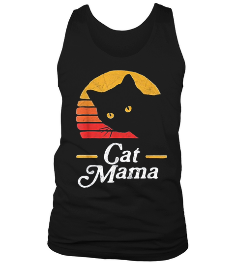 Cat Mama Vintage Eighties Style Cat Tank Top Unisex