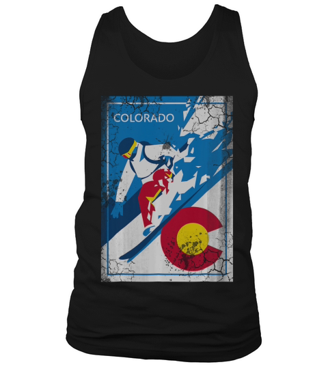 Colorado Flag Snowboard Gift T-shirt Tank Top Unisex