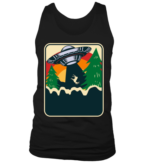 Vintage UFO Alien Deer Tank Top Unisex