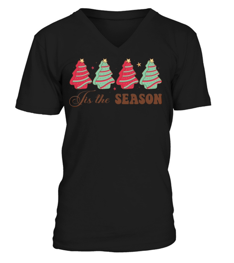 Christmas tree cake season V-Neck T-shirt