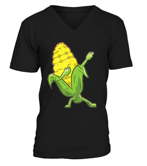Funny Dabbing Corn Cute Dancing Corn Gift For Corn Farmer V-Neck T-shirt