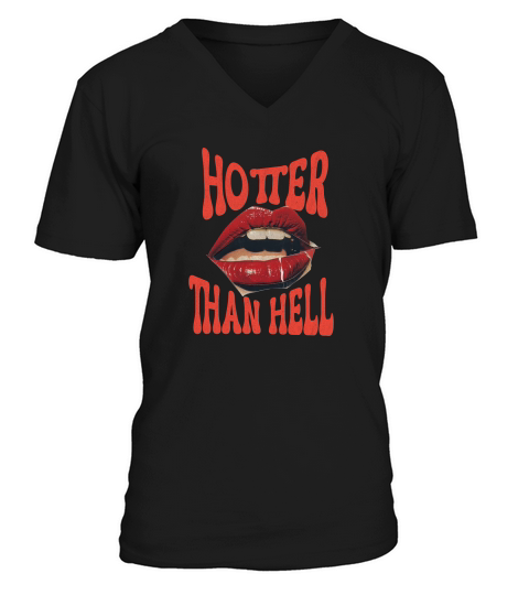 Hotter than Hell Halloween V-Neck T-shirt