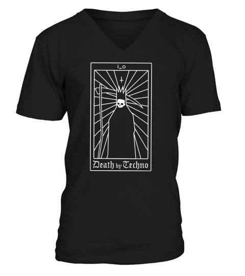 I_o Death By Techno Back shirt V-Neck T-shirt