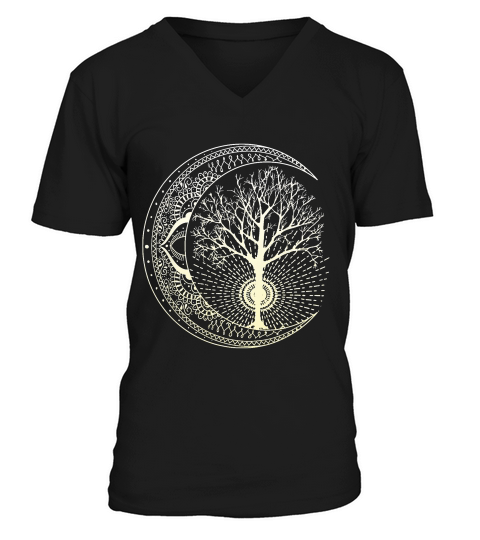Mandala Tree Of Life Tattoo Style T-shirt V-Neck T-shirt