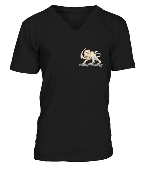 Shir O Khorshid Iran Lion And Sun Coa Persian Emblem T-shirt V-Neck T-shirt