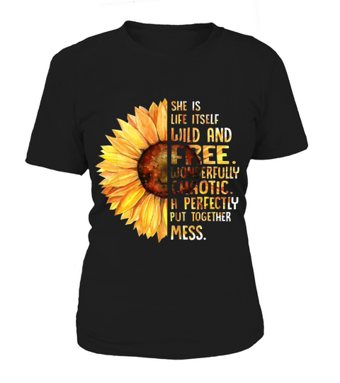 She Is Life Itself Wild And Free Sunflower T-shirt Women's T-Shirt