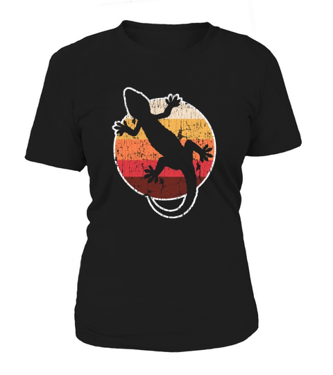 Vintage Retro Gecko Lizard Sleeker  Mom Dad Kids Women's T-Shirt