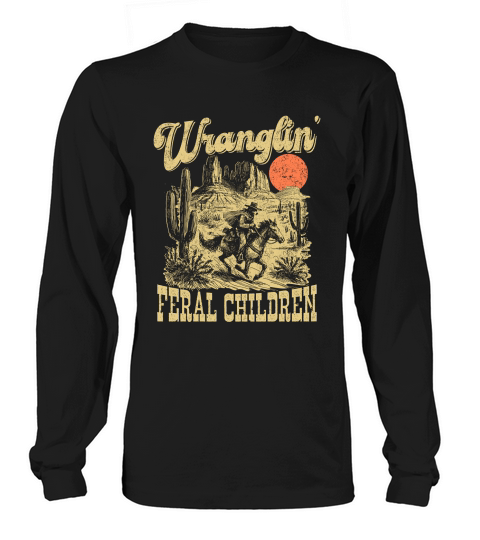 Raccoon Cowboy L Yellow Long sleeved Unisex