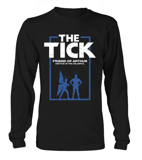 The Tick Friend Of Arthur Vintage Silhouette Graphic T-shirt Long sleeved Unisex