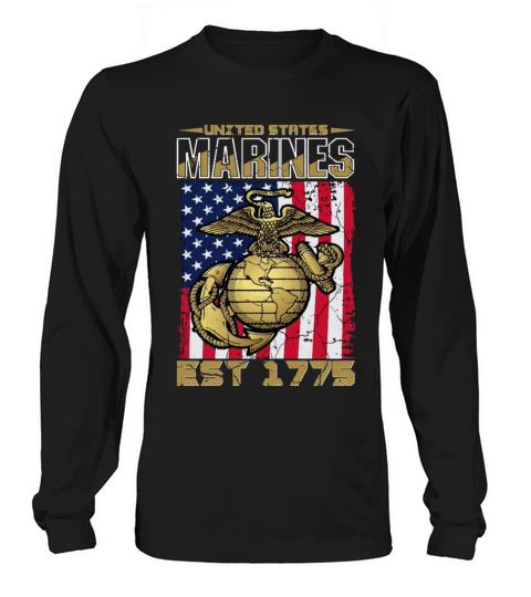 USMC marines corps veteran Ruled Long sleeved Unisex