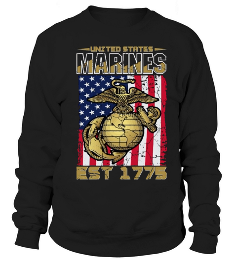 USMC marines corps veteran Ruled Sweatshirt Unisex