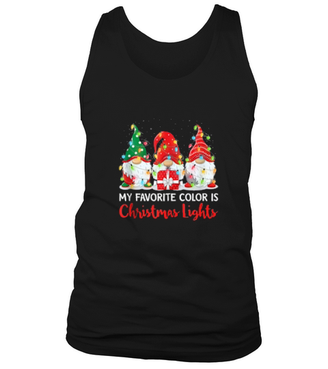 My Favorite Color Is Christmas Light Gnome Merry Christmas Tank Top Unisex