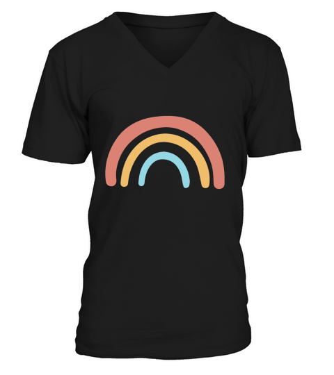 Boho Rainbow V-Neck T-shirt