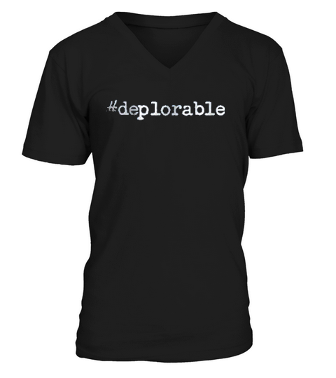 Deplorable Hashtag New V-Neck T-shirt