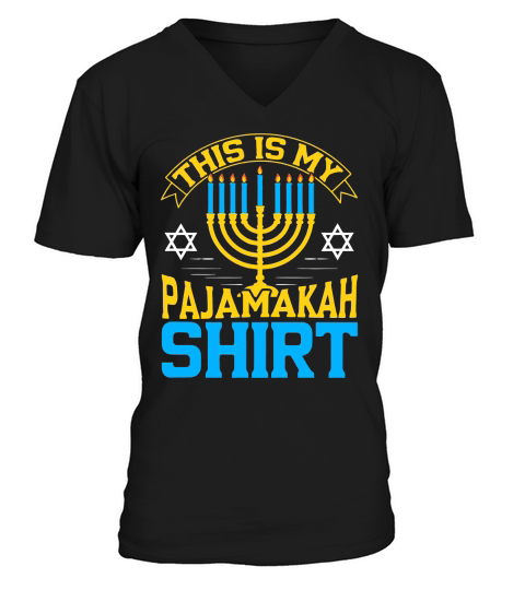 THIS IS MY HANUKKAH PAJAMAKAH Shirt 04 V-Neck T-shirt