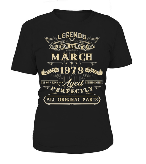 Legends Born March 1979 Vintage 40th Birthday Gift Women's T-Shirt
