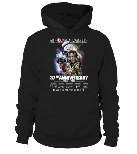 Ghostbusters 37th anniversary 1984 2021 thank you for the memories signatures Hoodie Unisex