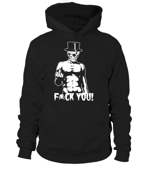 Skeleton Bowler Hat Insult Heavy Metal Funny Gothi Hoodie Unisex