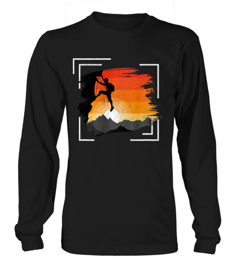 Retro Vintage Rock Climbing T Shirt Men Women Boy Girl Youth Long sleeved Unisex