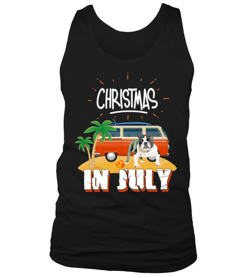 Christmas In July American Bully With Sunglasses Summer Funny Gift Tank Top Unisex
