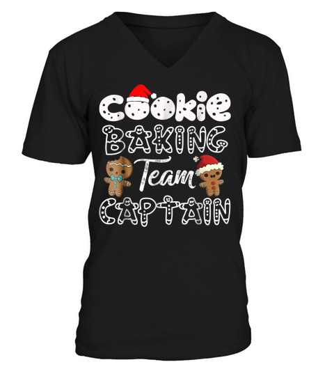 Cookie Baking Team Captain Gingerbread Christmas T-shirt V-Neck T-shirt