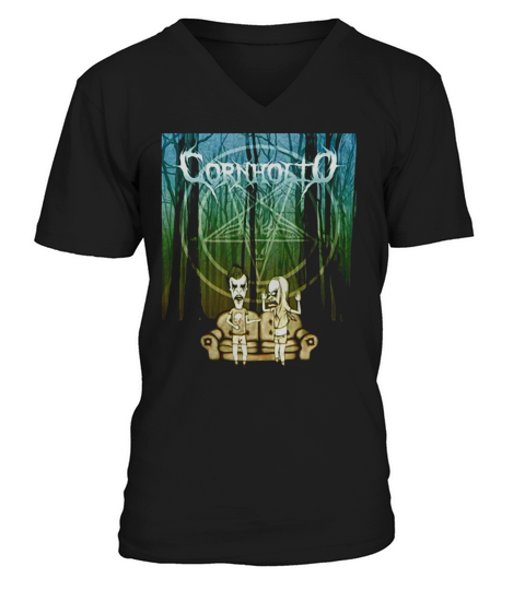 Cornholio Black Metal V-Neck T-shirt